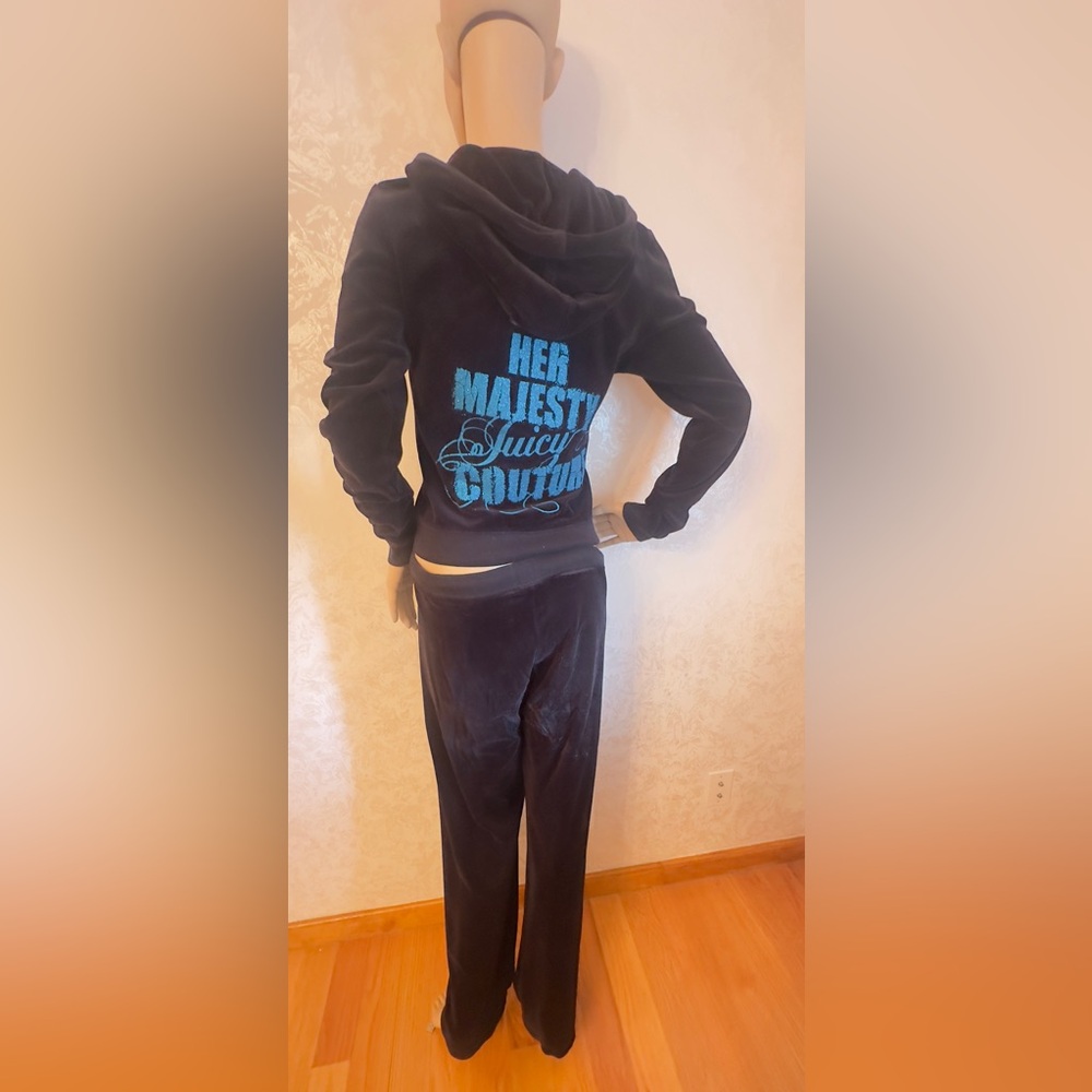 Juicy Couture navy Velour Track Pants & Jacket